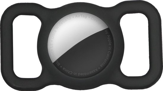 Airtag Houder - Airtag Hoesje voor Hond en Kat - Airtag case - Airtag Huisdieren - Airtag hoes voor rugzak - Honden halsband - Siliconen - Zwart - Airtag Koffer - Snel geleverd via de biefpost!
