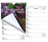 MGPcards - Weekblok (met Wire-O binding) 2022 - Week begint op Zondag - Bloemen - Paars