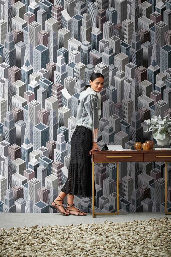 AS Creation Metropolitan Stories "The Wall" - PAPIER PEINT PHOTO 3D GRATTE-CIEL - 1,59 x 2,80 mètres - motif reproductible