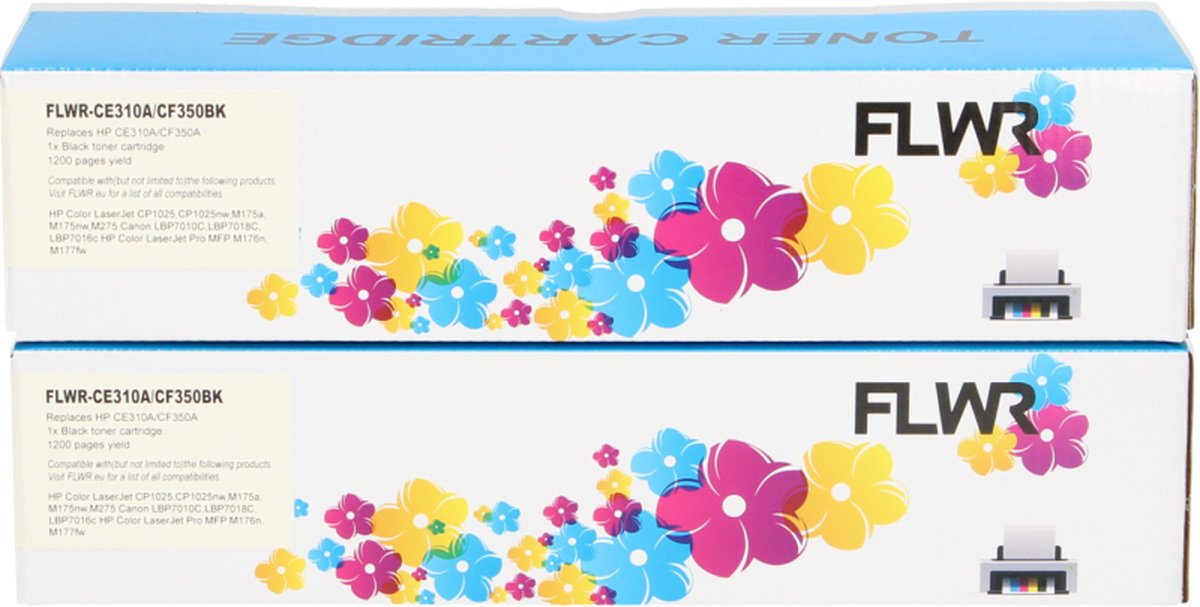 FLWR - Toners / HP 126A twinpack / zwart / Geschikt voor HP