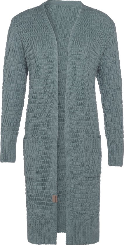 Knit Factory Jaida Lang Gebreid Dames Vest - Met steekzakken