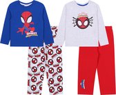2x Grijze en blauwe pyjama voor jongens SpiderMan MARVEL / 2-3 jaar 98 cm