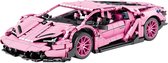 ETB-Blocks 1294st RC Remote Control Supercar Pink – Roze Lambo – Bouwstenen Race auto