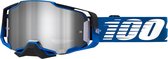 100% Armega Rockshuck - Motocross Enduro BMX Downhill Bril Crossbril - Blauw met Spiegel Lens