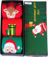 3 Paar Livoni Socks - Leuke Vrolijke Happy Funny Socks Sokken - Kerstmis Cadeaupakket - 36-41 - Verjaardag - Kerstmis - Cadeau - Giftbox