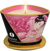 Shunga Massage Candle - Rose Petals - Massagekaars - 170 ml - Heerlijke Rozen Geur - Natuurlijke Oliën - Perfect Voor Erotische Massage