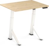 Worktrainer - YDesk - Klein zit sta bureau - Elektrisch - Memory display - 100x80 cm - Wit/Wildperen