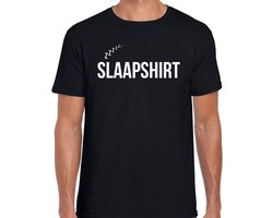 Slaapshirt - fun tekst pyjama - shirt -zwart voor heren - Grappig slaapshirt - pyjama party kleding M