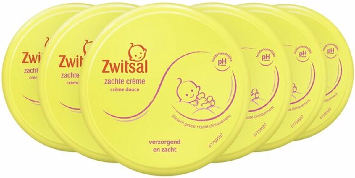 Zwitsal Zachte Creme Pot 200ml 6x