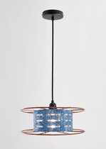 Hanglamp Spool Light Navy - Verlichting - Industriële Hanglamp - Hanglamp industrieel - Plafond lamp - Koper - Donker Blauw - Ø30cm - Dutch Design - Studio MRTS - Incl. Lichtbron -