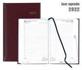 Brepols Agenda 2022 - Saturnus luxe - Lima - 13,3 x 20,8 cm - Bordeaux - 1 dag - 1 pagina