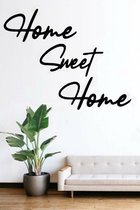 BT Home - Home Sweet Home muurdecoratie - Wanddecoratie - Zwart - Houten art - Muurdecoratie - Line art - Wall art - Wandborden - Bohemian - kerst - kerstcadeau - wandecoratie woon