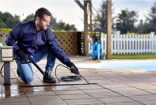 YUET 10M afvoerpijp reinigingsslang met adapter, flexibele buis ontstopper en afvoer kit voor Karcher hogedrukreinigers wasmachine riool Jetter vervanging, schoner kit Kärcher K-serie en LAVOR