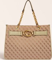 Guess Aileen 4g-logo Tote Handtassen - Beige