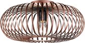 LED Plafondlamp - Trinon Johy - E27 Fitting - Rond - Industrieel - Mat Koper - Aluminium - Philips - SceneSwitch Filament 827 A60 - 1.6W-7.5W - Warm Wit 2200K-2700K – Dimbaar
