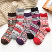 Winkrs | Warme winter Sokken Set | 5 Paar dames sokken maat 36/40