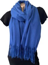 Lange Warme Sjaal - Unisex - Effen - Blauw - 180 x 78 cm (3#)