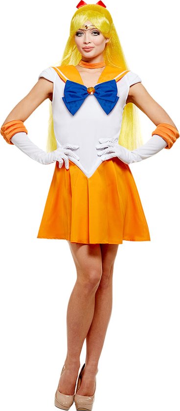 FUNIDELIA Venus kostuum - Sailor Moon voor vrouwen - Maat: L - Oranje