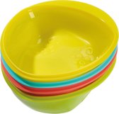 Vital baby - eetkommetje - eetbakje - babykom - met handvat - kunststof - kleurrijk - BPA vrij - set van 4 stuks