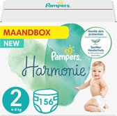Pampers Harmonie / Pure Luiers - Maat 2 - Maandbox - 156 luiers - Voordeel