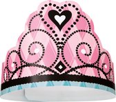 6 verjaardag kroontjes - uitdeelcadeau - Fairytale - Princess - Verjaardag - karton - Tiara - verjaardagsfeestje - Prinsessen