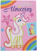 kleurboek unicorn Glitter - eenhoorns zijn namelijk gehuld in glitters kies je eigen kaft