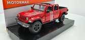 2021 Jeep Gladiator Rubicon (Rood) (22 cm) 1/27 Motor Max - Modelauto - Schaalmodel - Model auto - Miniatuurautos - Miniatuur auto