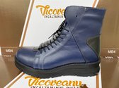 Bontgevoerd leren dames enkellaarsjes maat 36/ dames biker boots / chelsea boots