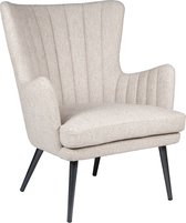 Alora Fauteuil Charlie beige - Stof - relaxstoel - stoel - eetkamerstoel - lounge stoelen - met armleuning