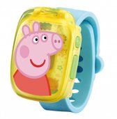 LuxuryLiving - Leerhorloge Peppa Pig met Spelletjes - Kinderhorloge - jongen en meisje - Wekker en Stopwatch - geel/blauw