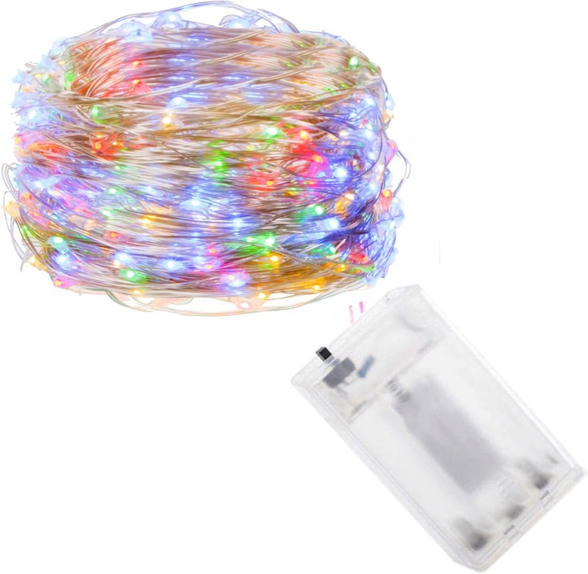 Springos Kerstverlichting | 9.9 m | Batterij  | 100 LED | Multicolor