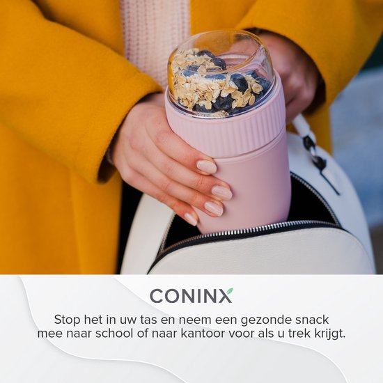 Coninx Bol Muesli A Emporter | Pot Yaourt to go | Rose