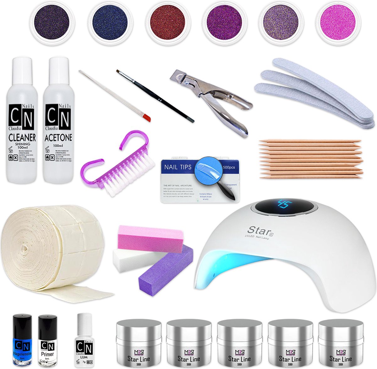UV gel startpakket color,Gelnagellak Starter Set,Starter kit,gelnagels starter kit,starter kit set