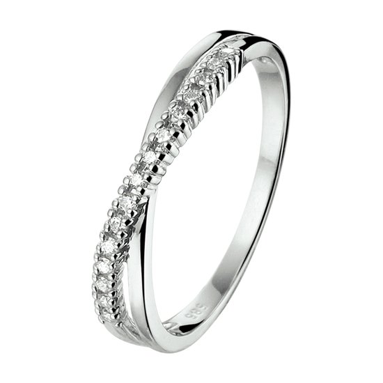 The Jewelry Collection Ring Zirkonia - Witgoud (14 Krt.)