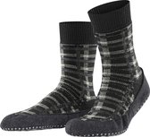 FALKE Cosyshoe huissokken - antraciet geruit -  Maat: 45-46