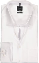 OLYMP Luxor modern fit overhemd - mouwlengte 72 cm - wit - Strijkvrij - Boordmaat: 44