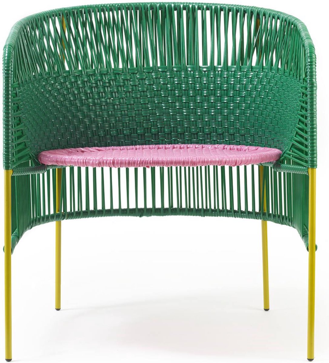 CARIBE Lounge-fauteuil - groen/roze/curry