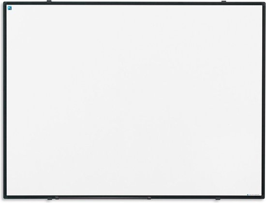 Smit Visual Whiteboard 100x100 cm Softline Emailstaal - 8mm Zwart aluminium frame