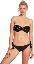 No Gossip Bandeau push-up bikini set - zwart en wit Stippenpatroon met schouderband VEELKLEURIG 36