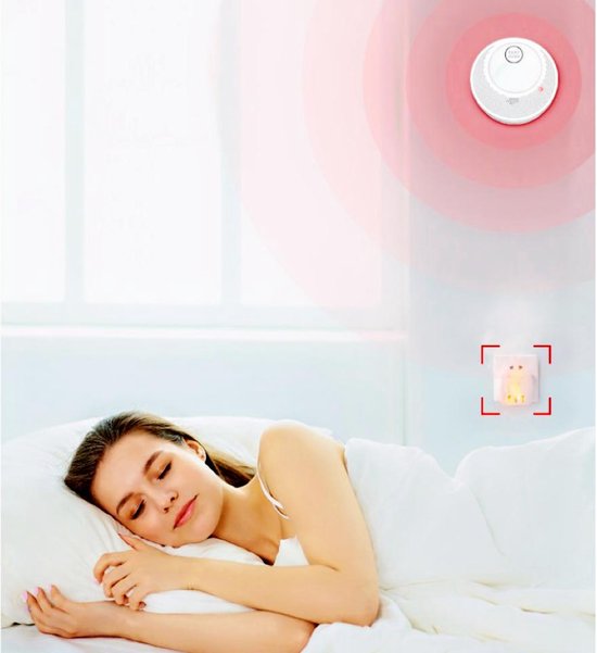 X-Sense mini-rookmelder met 10 jaar batterij en magnetische houder, foto-elektrische brandmelder met test-/dempknop, XS01, 6 stuks