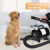Waterblazer Professionele Hondenfohn Waterblazer Voor Honden - katten - föhn – Veilig – Maakt Weinig Geluid  – Inclusief 3 Opzetstukken - Zwart