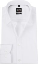 OLYMP Level 5 body fit overhemd - wit twill - Strijkvriendelijk - Boordmaat: 38