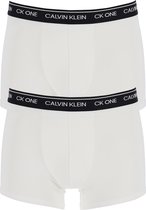 Calvin Klein CK ONE Cotton trunk (2-pack) - heren boxer normale lengte - wit - Maat: S