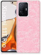 Telefoonhoesje Xiaomi 11T | 11T Pro Hoesje Witte Bloemen