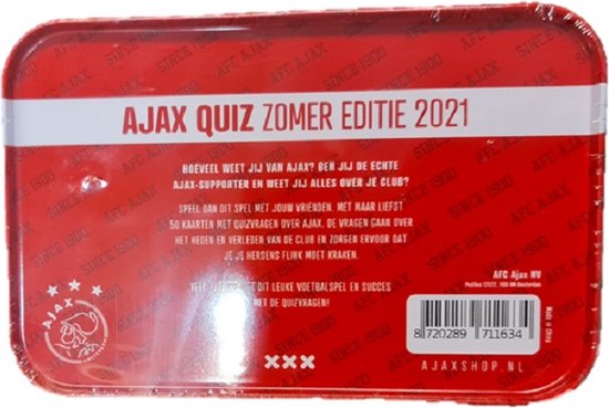 Thumbnail van een extra afbeelding van het spel Ajax Quiz 2021 - Voor de echte fans - Spel in blik