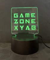 LED LAMP | GAME ZONE | XBOX "XYAB" | 7 KLEUREN | AFSTANDSBEDIENING | 14CM