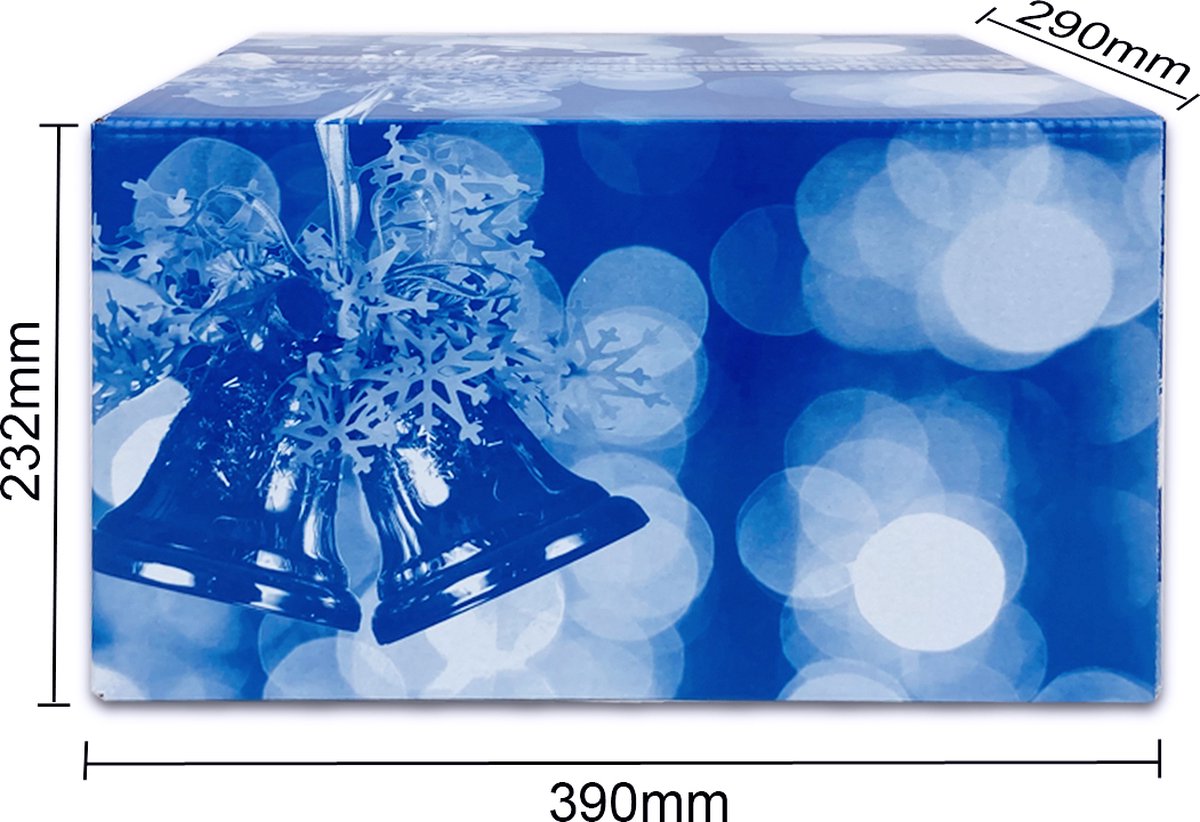 CCLIFE Cushhom Led-geschenkdoos, 3-delige set, kerstdoos, verlichte lichtketting, werkt op batterijen, kerstdecoratie
