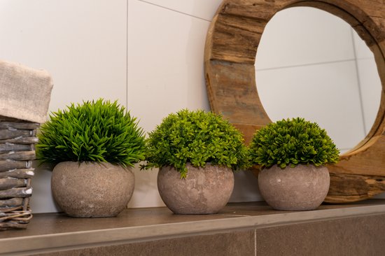 Kunstplanten voor binnen - Set van 3 stuks - Nep planten in pot - 15x12 cm  - Decoratie | bol