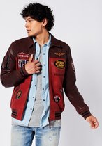 Superdry VINTAGE LEATHER BOMBER Heren Jas - Maat M