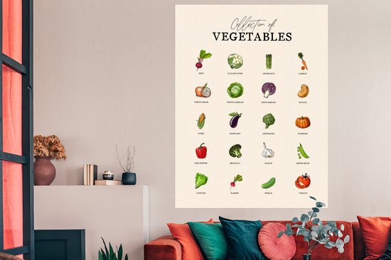 Affiche Cuisine - Légumes - Nourriture - 120x160 cm XXL - Cadeau Saint  Valentin femme